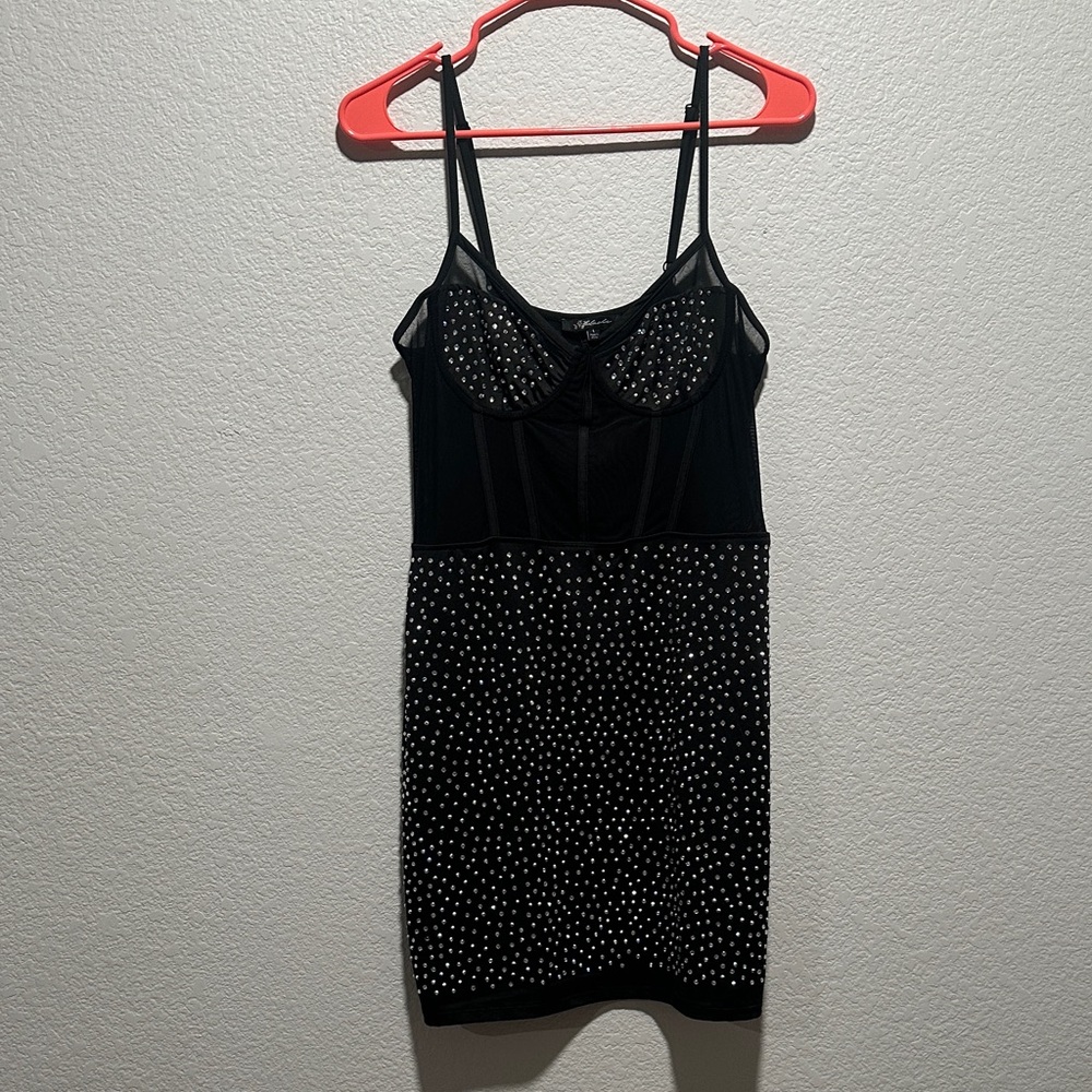 Elegant Black and White Polka Dot Chemise